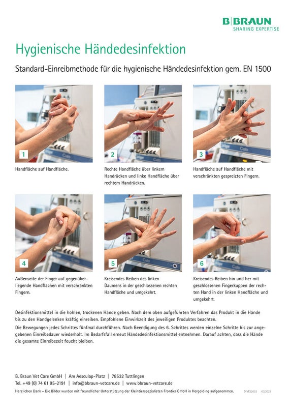 Step-by-Step Anleitung: Hygienische Händedesinfektion